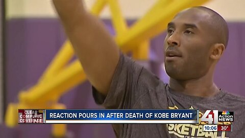 Local arena bathed in purple and gold light Sunday night after death of Kobe Bryant