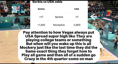 Rigged USA “COMEBACK” vs Serbia | How much will Vegas keep mocking you people WAKE UP !! #nba