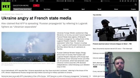 Ukraine FM upset with France news agency for not pushing anti-Russian propaganda