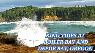 Filipina in USA/ KING TIDES AT BOILER BAY AND DEPOE BAY, OREGON 🌊USING MY GO PRO 10