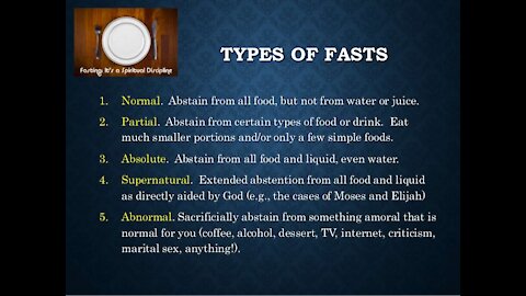 Fasting! Why do It? It Isn't Just About Food!