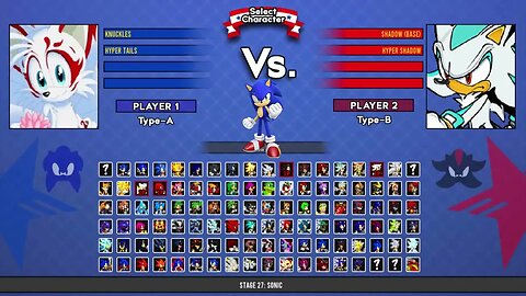 Knuckles & Hyper Tails VS Shadow & Hyper Shadow I Sonic Mugen Battle HD