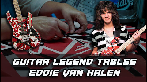 Eddie Van Halen Tribute Guitar table made by Kris Peterson