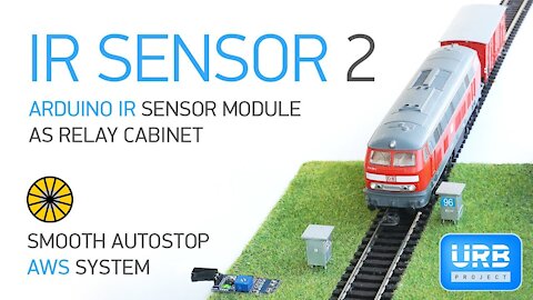 Relay cabinet as box for Arduino IR sensor module for train detection