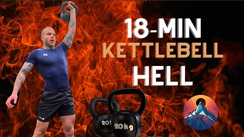 Deeper into KETTLEBELL HELL! 18 minutes...full body. FOLLOW ALONG! 12KG & 20KG 280 reps total