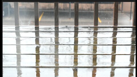 Thunderstorm With Rain On Deck