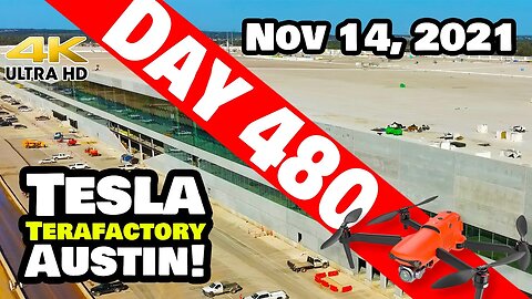 Tesla Gigafactory Austin 4K Day 480 - 11/14/21 - Tesla Terafactory - DRONE FLIGHT OVER GIGA TEXAS!