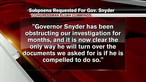 Democrats ask chairman of committee investigating the Flint water crisis to subpoena Governor Snyder