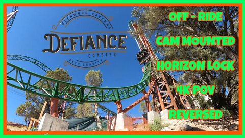 Defiance Coaster Off-Ride - Cam Mounted - Horizon Lock - 4K POV - Reversed POV Glenwood Caverns 2