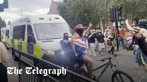 Southport stabbings: Protesters set fire to a car in Sunderland