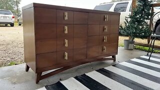 Furniture Refinishing - Refinishing a Mid Century Modern Walnut Dresser