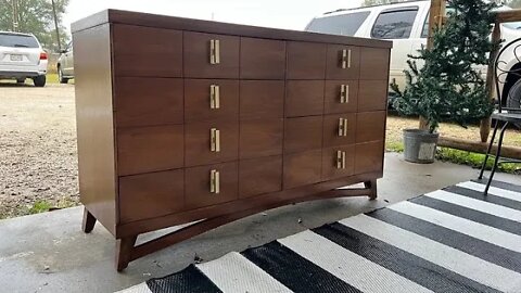 Furniture Refinishing - Refinishing a Mid Century Modern Walnut Dresser