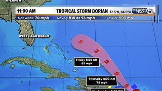 11 a.m. Wednesday update: Dorian could become Category 3 hurricane