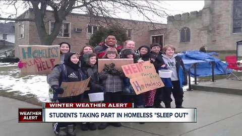 Annual homeless sleep out event for Northeast Ohio students expected to be the coldest one yet
