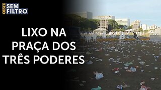 Petistas deixam rastro de sujeira na Praça dos Três Poderes | #osf