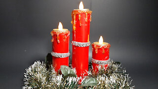 DIY Christmas Candles Using Paper Towel Rolls and Cardboard