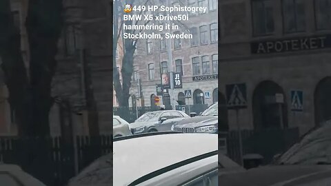 449 HP Sophistogrey BMW X5 xDrive50i hammering it in Stockholm, Sweden maximum attack 😎