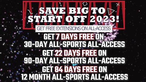 🍾 Ring in 2023 Special - Sports Picks and Predictions - Get Up to 84 Days FREE!