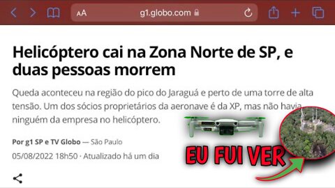 Fui ver o HELICÓPTERO que Caiu no “JARAGUÁ” em SÃO PAULO | Lukão