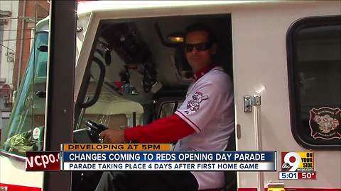 Changes coming to Reds Opening Day Parade