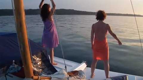 Two Hulls And Three Woman Crew