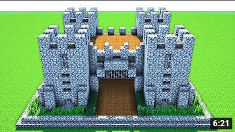 MINECRAFT: How to build a castle! (Tutorial) Survival Castle tutorial