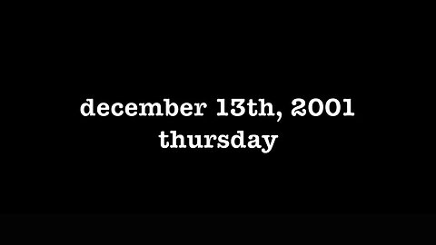 YEAR 20 [0172] DECEMBER 13TH, 2001 - THURSDAY [#thetuesdayjournals #itsalwaystuesdayatmyhouse]