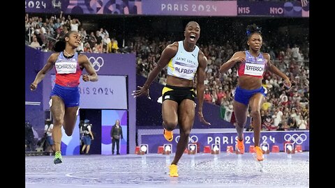 Julien Alfred Shocks the World, Wins Gold in 100m at Paris 2024!