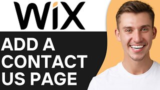 HOW TO ADD A CONTACT US PAGE TO WIX