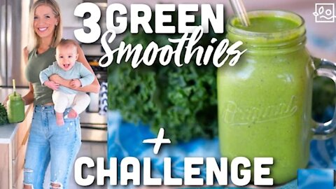 3 Green Smoothies + Smoothie Challenge (WIN A VITAMIX)!