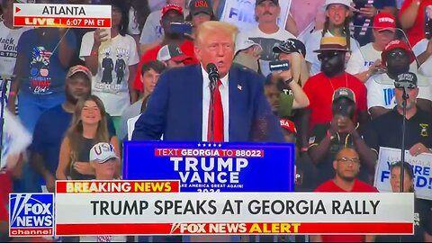 Trump RIDICULES Kamala's Atlanta audience... "The audience she attracted was due to entertainers."