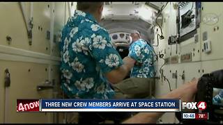 Crews are welcomed aboard space station