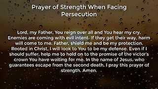 Prayer of Strength When Facing Persecution