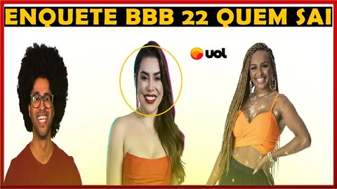 ENQUETE UOL BBB22 REVELA QUEM VAI SAIR DO 1º PAREDÃO ENTRE LUCIANO NAIARA E NATALIA DEODATO