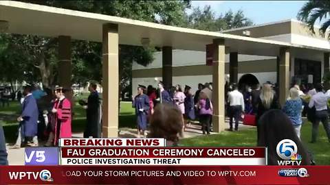 FAU graduation ceremony canceled over credible threat of shooting