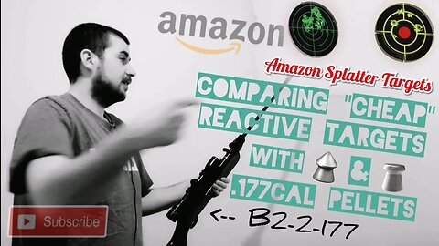 Comparing two Amazon Splatter target designs // B2-2-177 basement fun {China airgun Vs China target)