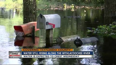 Water still rising along the Withlachoochee River