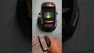 Welding helmet auto darkening test with tv remote