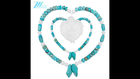 49g Natrual Turquoise Tridacna 16inch Simple atmosphere necklace for Gift summer