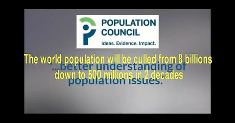 The Plan To Cull World Population in Two Decades