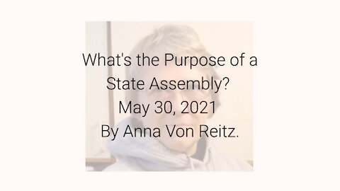 What's the Purpose of a State Assembly? May 30, 2021 By Anna Von Reitz