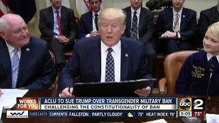 ACLU sues Trump over transgender military ban