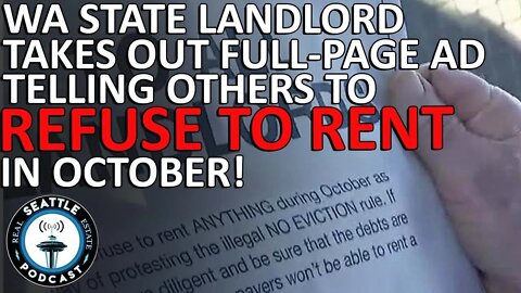 Washington Landlord Takes Out Full Page Ad Telling Others to ‘Refuse to Rent Anything’ in October