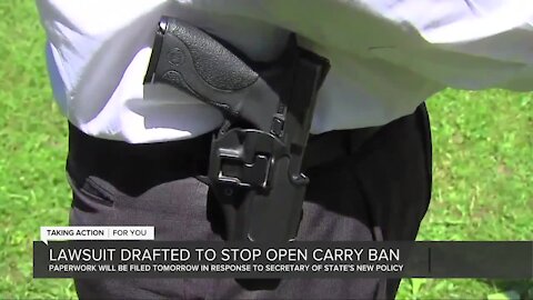 Lawsuit to be filed Thursday to stop the ban on open carry of guns at the polls