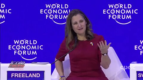 Chrystia Freeland takes part in WEF January 18, 2023