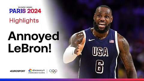 Team USA's LeBron James argues with referee during clash against Serbia /| Paris2024 Olympics