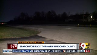 Rocks thrown at vehicles in Boone County