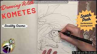 Whimsical Gnome Revealed! | Drawing a Coloring Page for Gardenesque | Coming Soon