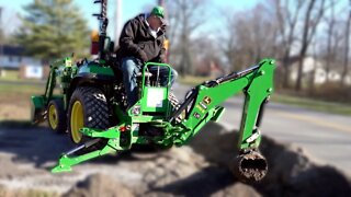 Replacing A Culvert Pipe with Only a Compact Tractor Backhoe and Bucket!