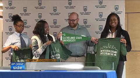 Saint Martin de Porres HS class of 2018 celebrates college acceptances on Academic Signing Day